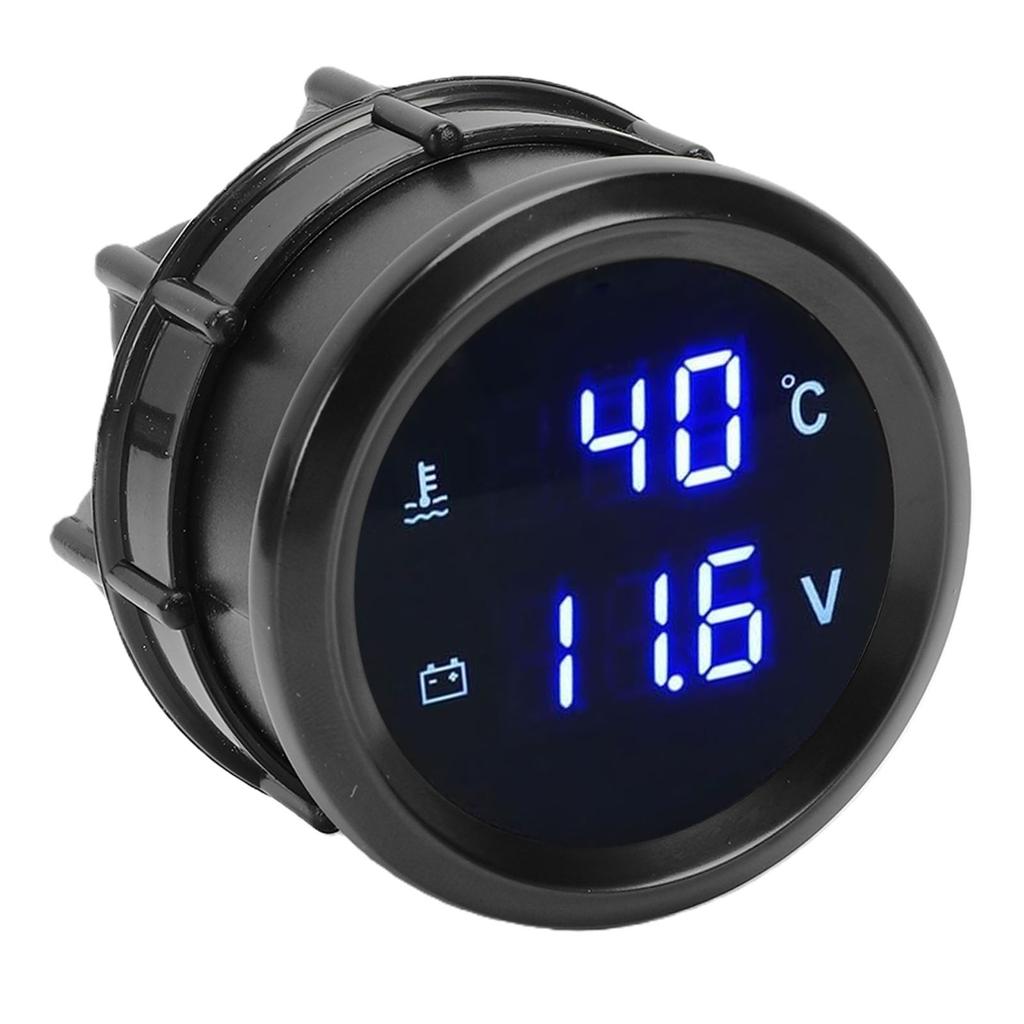 Digital Dual Water Temp Voltmeter 1 8 Inch NPT Thread 52mm 2 in 1 Car Voltmeter and Water Temperature Gauge
