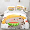 3D Print Cartoon Lovely Peach Cat 3D Duvet Cover Bedding Set Comforter Linen Pillowcases Home Decor Single Double King Queen