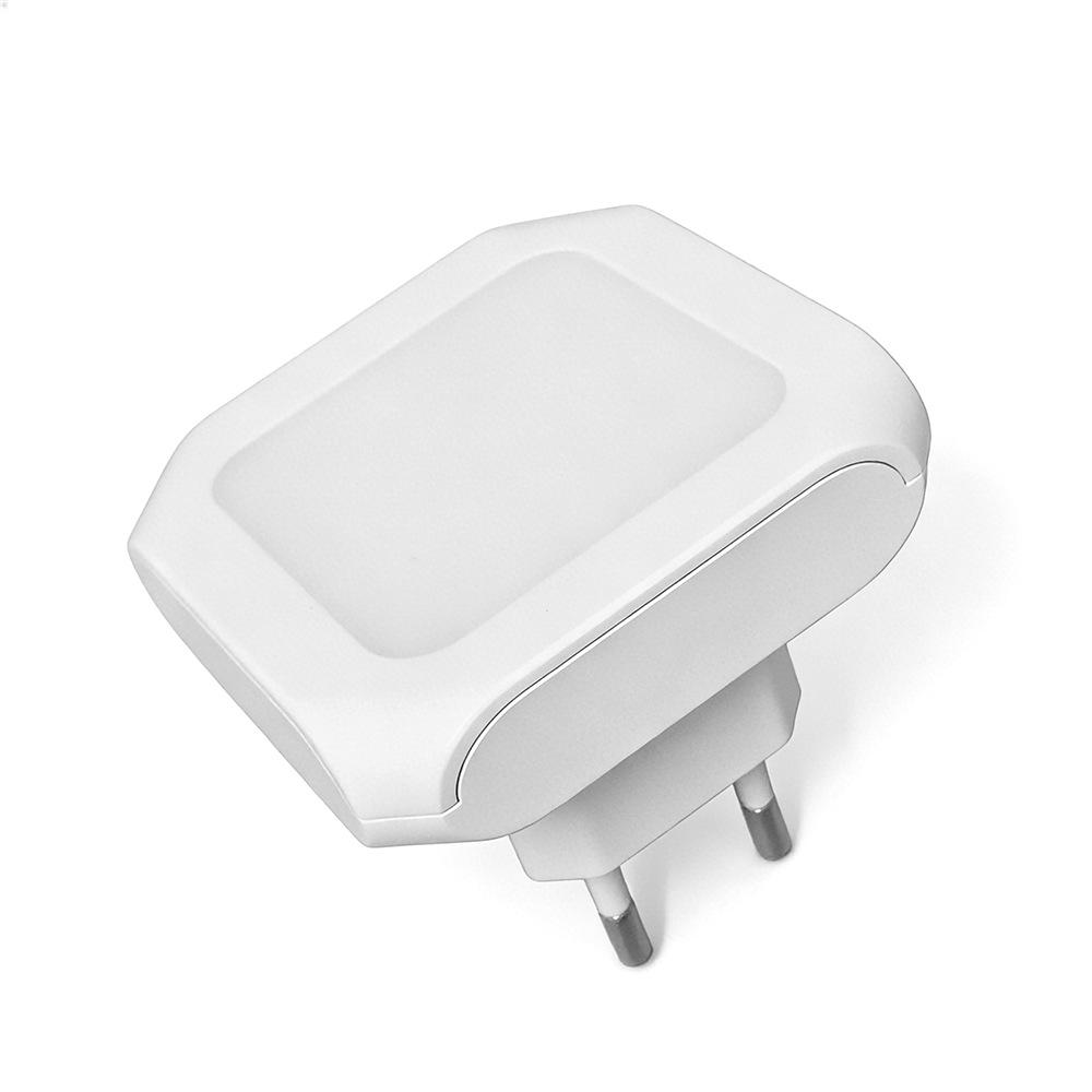 Warm White Plug-in LED Night Light with Light Sensor & Stepless Dimming (110-240V, EU/UK/AU)