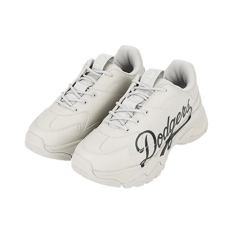 New MLB Big Ball Chunky Collection Wear Resistant Height Increasing Low Top Chunky Sneakers Unisex Gray 32SHC2011-07M