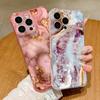 Sandstone Marble Case For iPhone 17 Pro Max Clear TPU Card Slot Back Cover For iPhone 16 15 14 13 Pro Max 17E