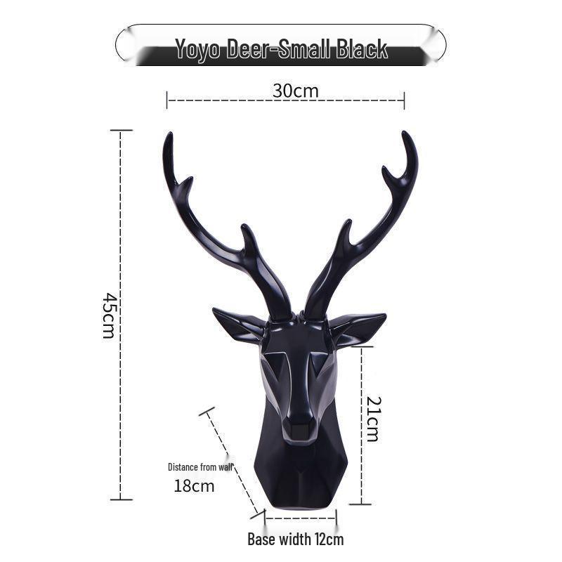 Nordic Modern Deer Head Wall Pendant for Living Room