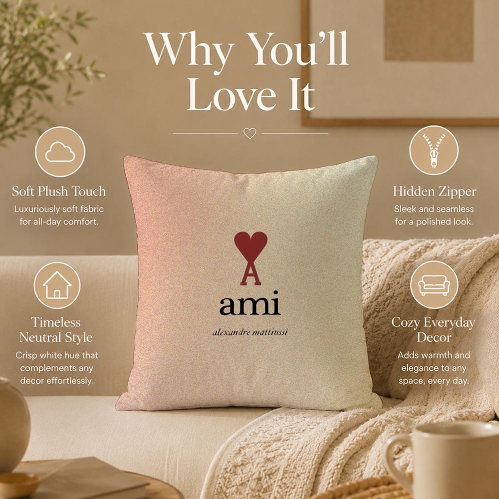 Fashion A‑AAAMIPARISSS Cushion Cover Double-Sided Printed Pillow Cover Hypoallergenic Dust-Mite Proof