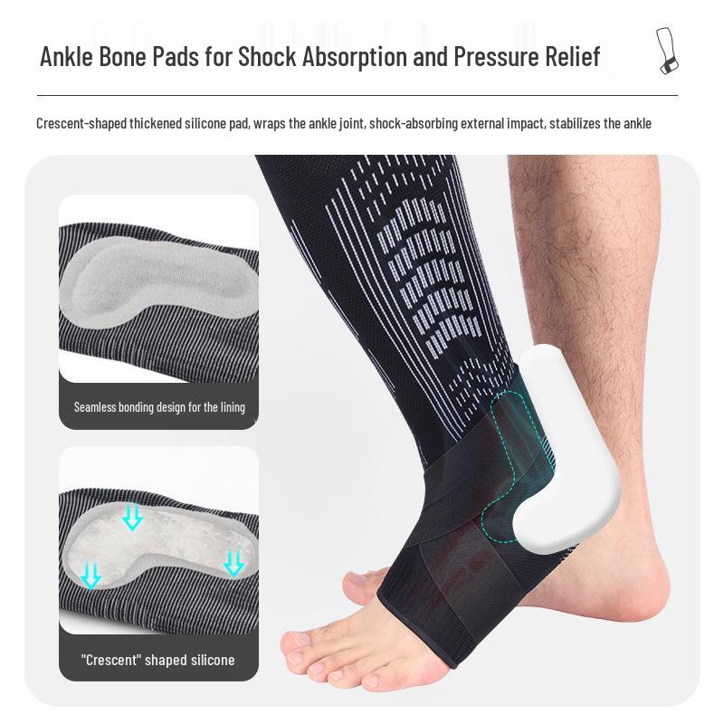 Elastische atmungsaktive Kompressions-Beinlinge für den Sport - Wadenstütze für Fußball, Basketball & Radfahren