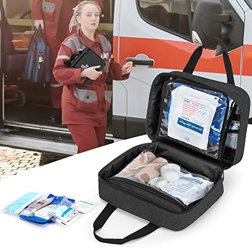 CURMIO First Aid Bag, First Aid Kit (Bag Only), Black