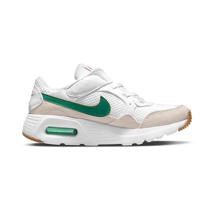 Nike Air Max SC Hook Loop Low Top Running Shoes White Green Children Aged 3 7 Years Old (Unisex) Kids' Casual Shoes CZ5356 104