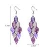 Vintage Colorful Hollow Leaf Drop Dangle Earrings For Women Girls 2023 Fashion Jewelry Lightweight Long Boho Delicate Earrings