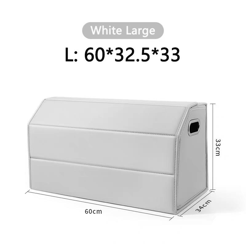 Car Trunk Storage Box Organizer For Tesla Model 3/Y Juniper PU Leather Trunk Cargo Storage Foldable Stowing Tidyin Container Bag