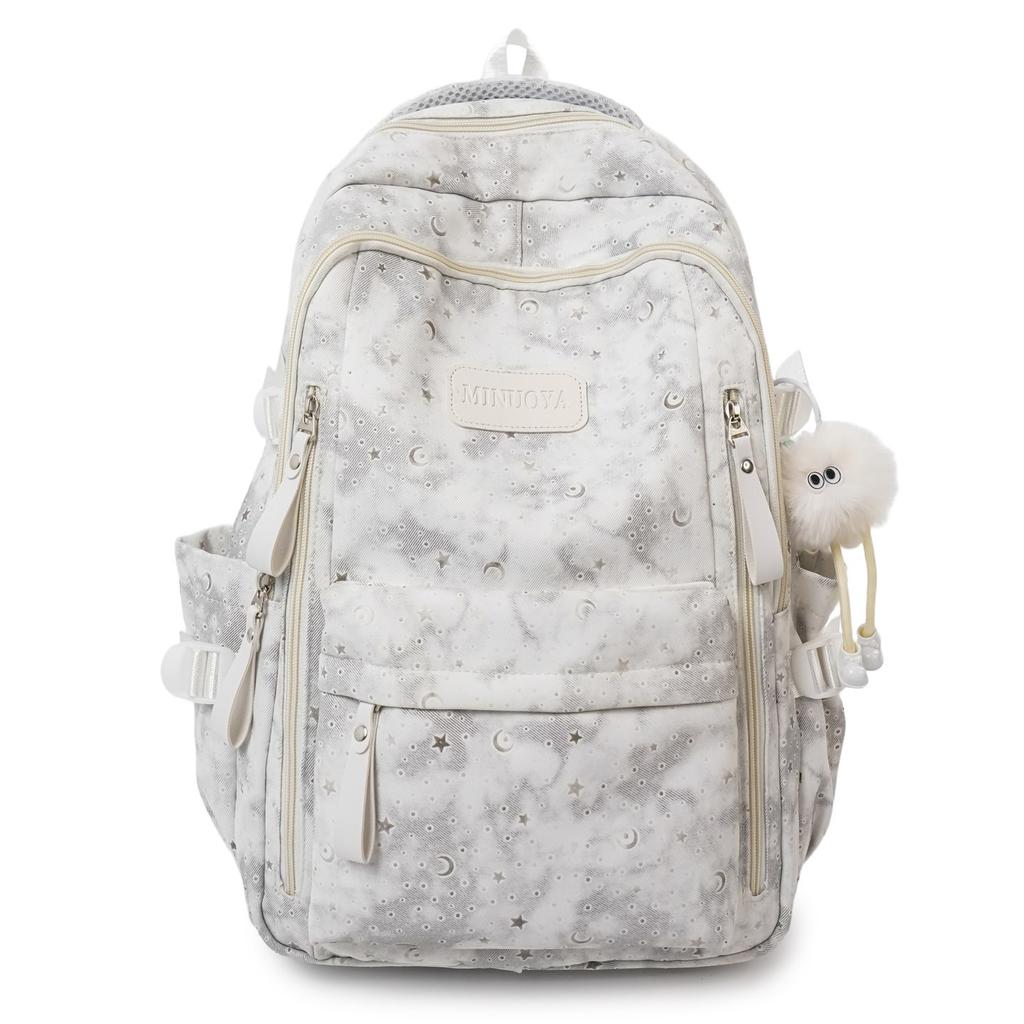 Schoolbag High Value Star Print Backpack Female Primary School Students Large Capacity Lightweight Schoolbag Junior High School Students High School