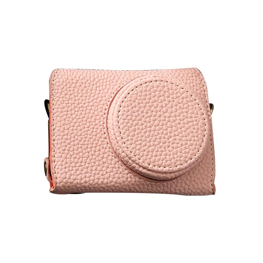 Vintage PU Leather Camera Bag Half Body Protective Cover with Strap for GR IIIx GR III GRIII GR3 Enhanced Grip Soft Lining 1Celsius4 Inch Thread Hole