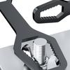 Multi Functional Dual Head 8-24mm Universal Torx Wrench, Double-ended Self-tightening Adjustable Wrench Tools,Black and Silvery