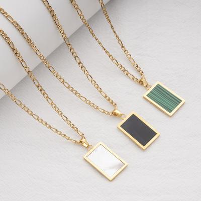 New Arrivals Autumn/Winter Seiko Inlaid Necklace Titanium Steel Electroplated Gold Inlaid Shell Sweater Chain