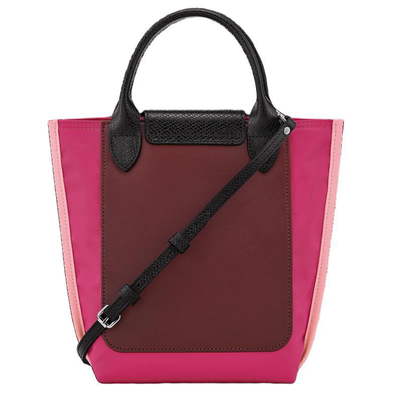 Longchamp Vordere konkave geprägte Logo Nylon/Leder Schulter Crossbody Tragetasche Damen Taschen Magenta 10263093J13