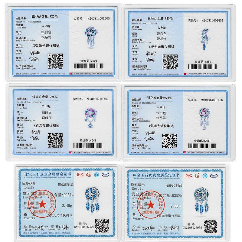100% 925 Silver Best Wishes Shiny Dreamcatcher Net Series Charms Beads Fit 3mm Bracelets DIY Gift Fine Jewelry