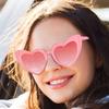 Adult Outdoor Heart-shaped Sun Glasses Glasses Classic Kids UV400 Eye Protection Sun Eyewear Outdoor Cat Eye Spectacle Frame Frame Sports Goggle