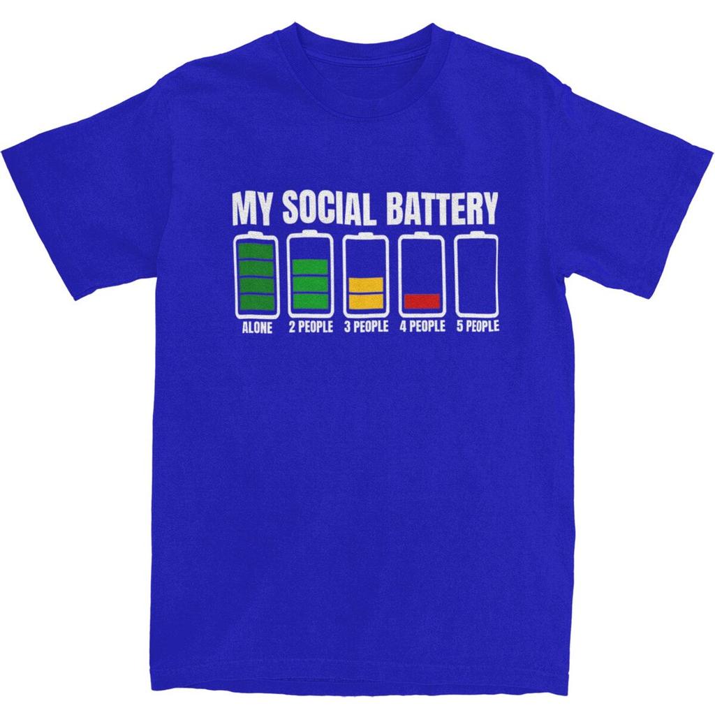 My Social Battery TShirt Summer Funny Introverted Memes T Shirts Cotton Harajuku Tee Shirt For Adult ShortSleeved Casual Tops