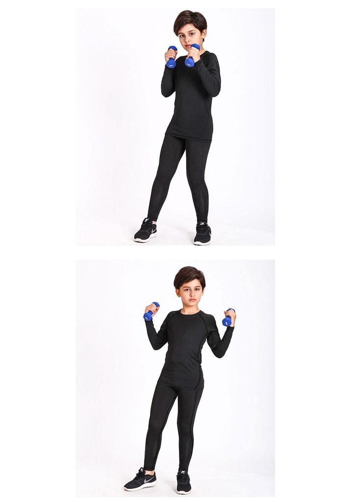 Children's Quick-Dry Sports Set: Autumn/Winter Base Layer for Basketball & Football