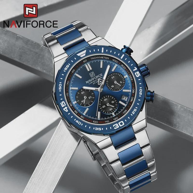 Luxury Analog Watches Steel Waterproof Classic Quartz Wristwatches Fashion Watch Men Chronograph Calendar Male Clock Gifts
