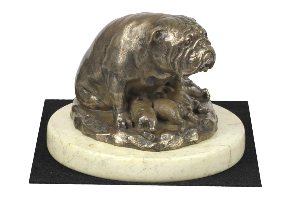Bulldog II - dog figurine, dog silhouette figurine, trophy for Art-Dog dog show exhibition