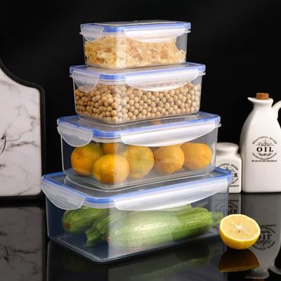 Food Preservation Box Transparent Sealed Box with Cover Can Be Heated and Refrigerated PP Material Stackable Storage Containers