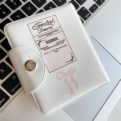 Álbum de fotos con lazo dulce, carpeta de tarjetas fotográficas Kpop, miniportafotos de 3 pulgadas, estuche para guardar fotos con forma de corazón