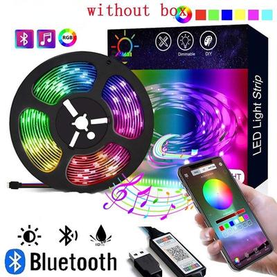 0,5M-10M USB Power LED Strip Lights 5050 RGB TV Backlight APP Bluetooth Remote Control Music