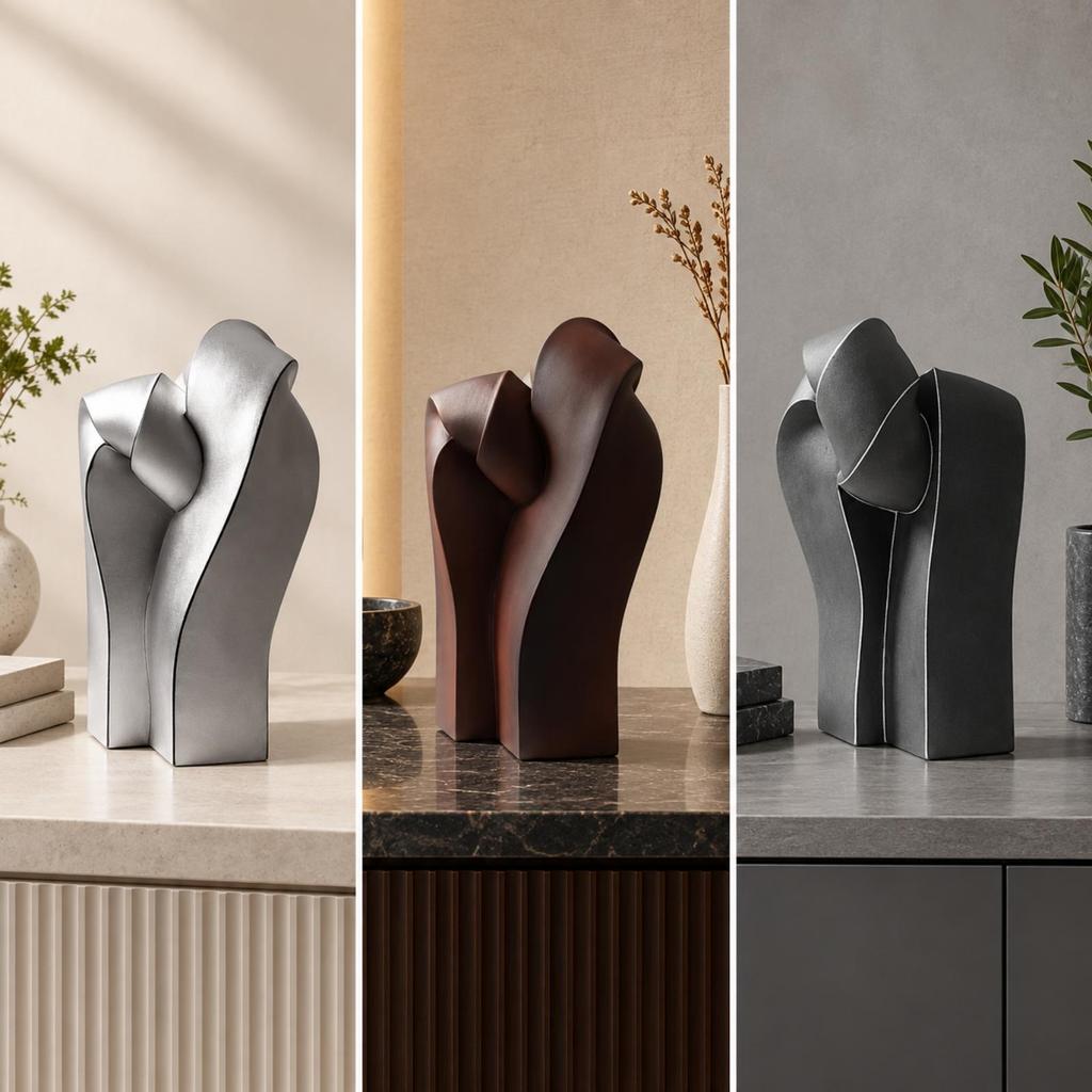 Abstract Twisted Decorative Sculpture Contemporary for Entryway, Reception Area