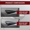 Black Carbon Fiber Style Side Camera Decoration Cover Trim For Tesla Model S X 3