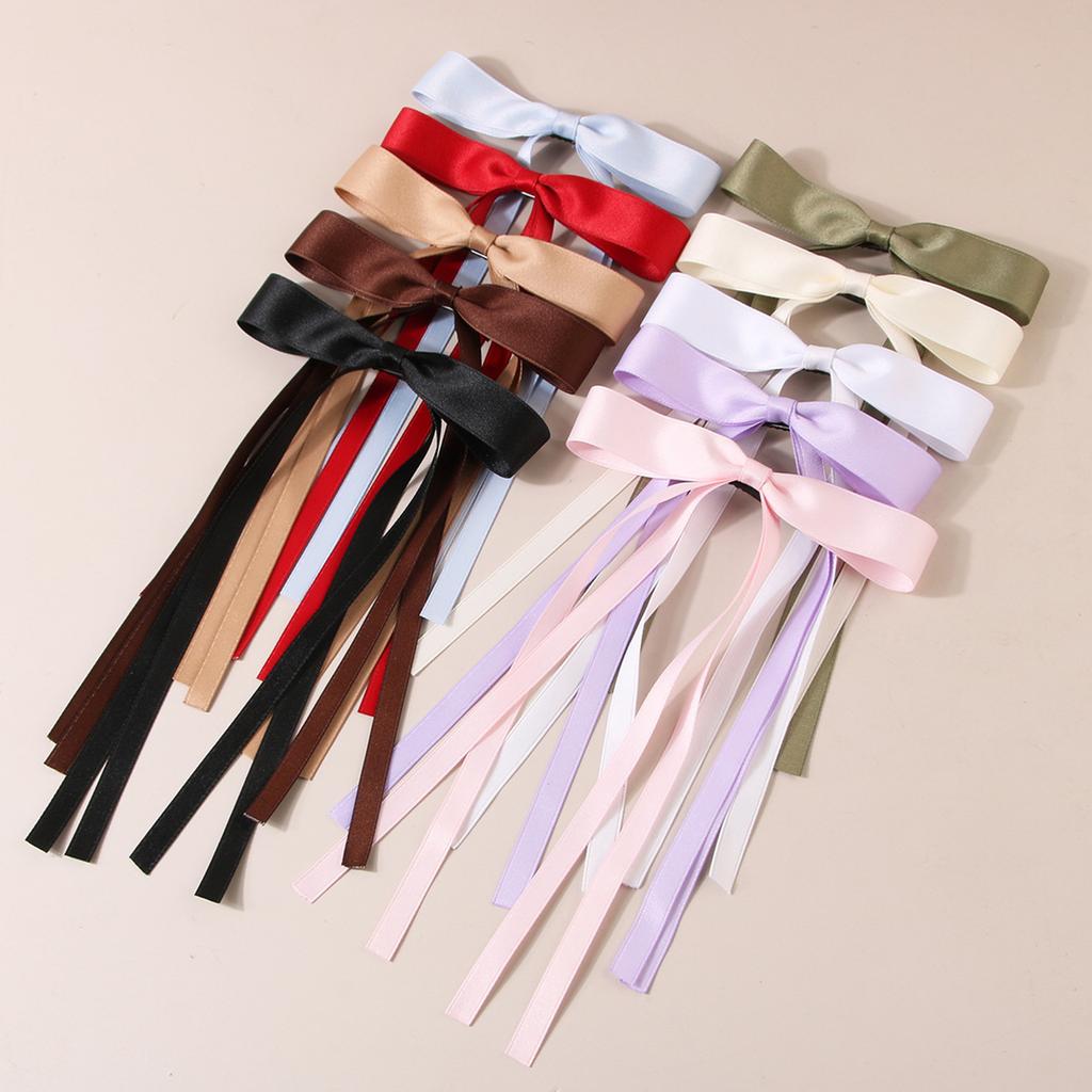 Bow Ribbon Hair Clips Korean Sweet Ribbon Hair Accessories