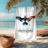 Ultra-Soft Beach Towel with Horizon Theme,Ideal for Pool - Camping, Diving - Perfect Travel Essential, Vibrant Beach Towel.
