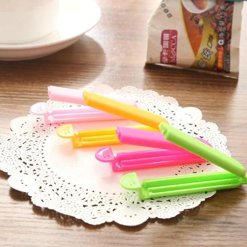 10 шт Зажим для герметизации Зажим для герметизации пакетов для еды и закусок Мини-вакуумный зажим для герметизации Зажим для еды Пластиковый зажим Инструмент для хранения на кухне 669₽