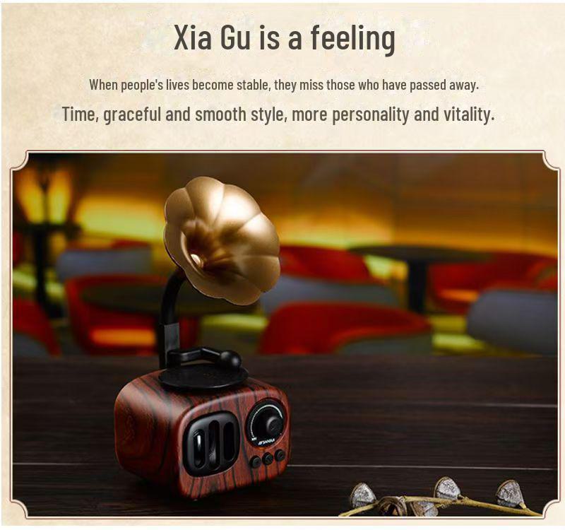 Retro Morning Glory Bluetooth Speaker: Vintage-Style, Portable & Creative Small Speaker