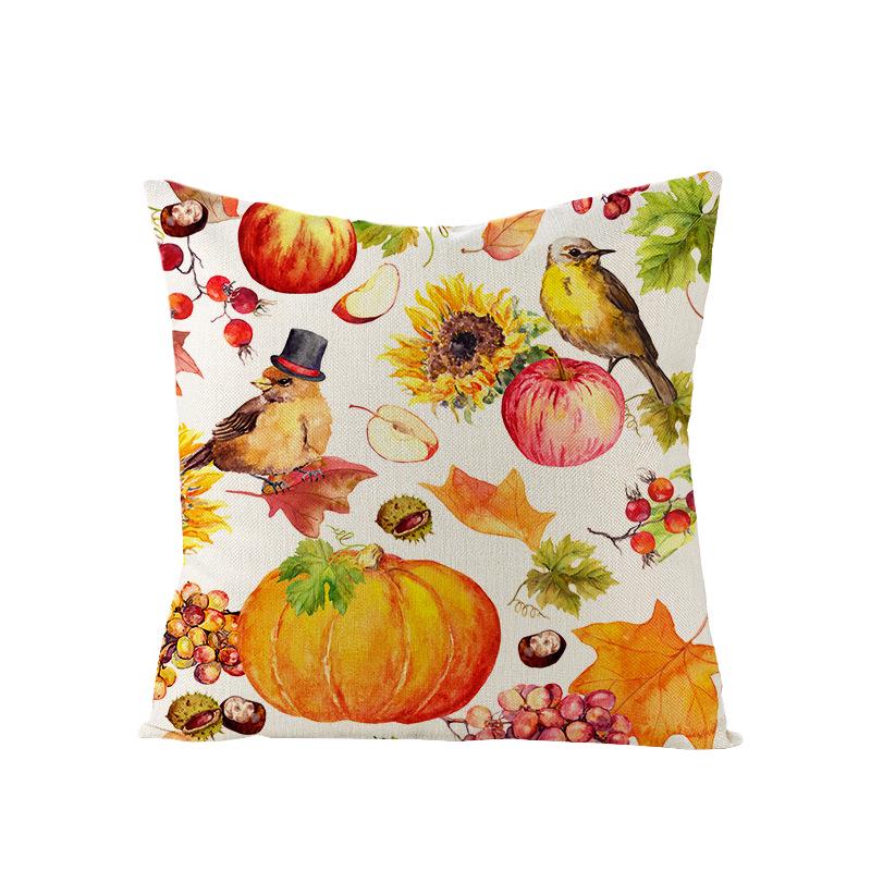 Home Thanksgiving Pumpkin Polyester Pillow Cover Home Sofa Pillow Cushion Cover