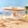 Transparent Hamster Bathroom Rectangle Hamster Sand Box  For Golden Bear Guniea Pig