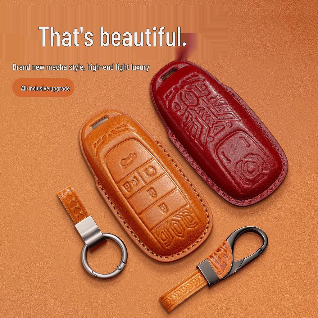 AION Series Genuine Leather Key Case for Y, S, Ya, V, LX Models