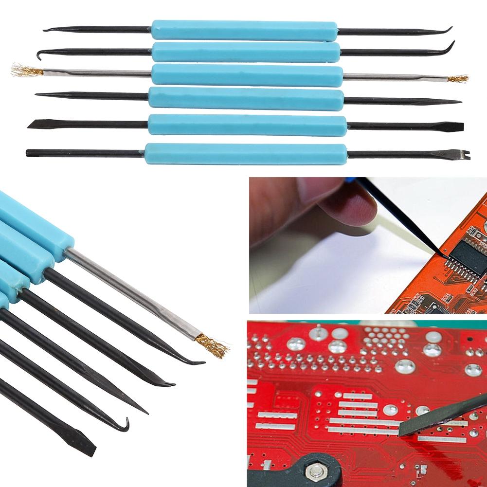 Soldering Tools, 6pcs Professional Soldering Accessories Broken Key Extractor with Double Sided Blue Solder Assist Disassembly Tools