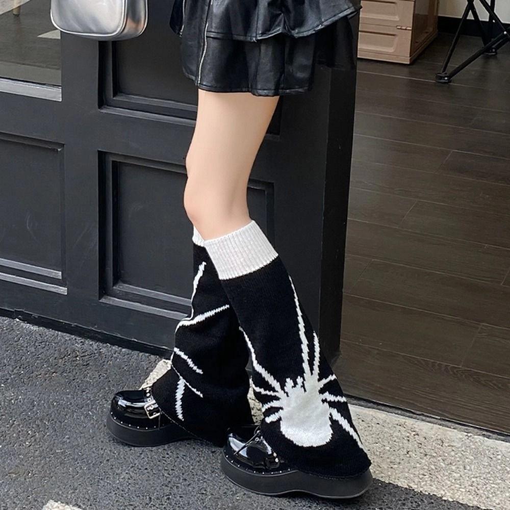 Heart Bow Leg Socks Spider Knee High Girls Stockings Breathable Lolita Boots Cover  Girl