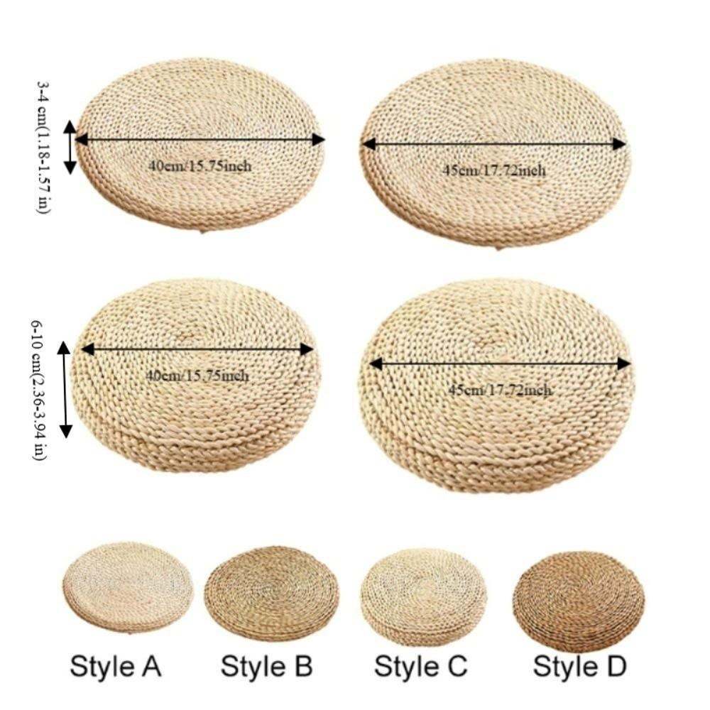 Japanese-style Straw Weaving Sitting Cushion Thickened Seat Cushion Yoga Seat Mat Living Room