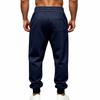 Men Stripe Jogger Sweatpants, Elastic Drawstring Waist Contrast Stripe Ribbed Ankle Cuffs Soft Fleece‑Lined Casual Athletic Trousers