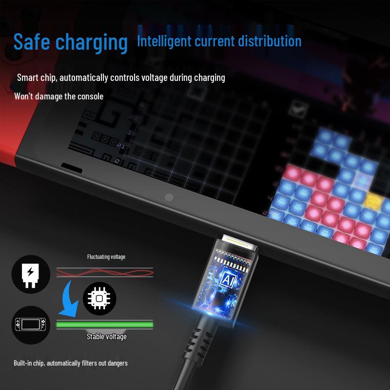 Nintendo Switch Fast Charge 15V/2.6A Safe & Stable Charger for Console & Peripherals