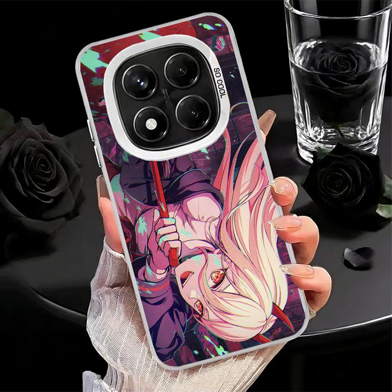 Anime Character Power CSM Soft Phone Case for Xiaomi Redmi Note 13 14 15 Pro Plus 12S 12 11S 11 11T 10S 10 Shockproof Cover Back