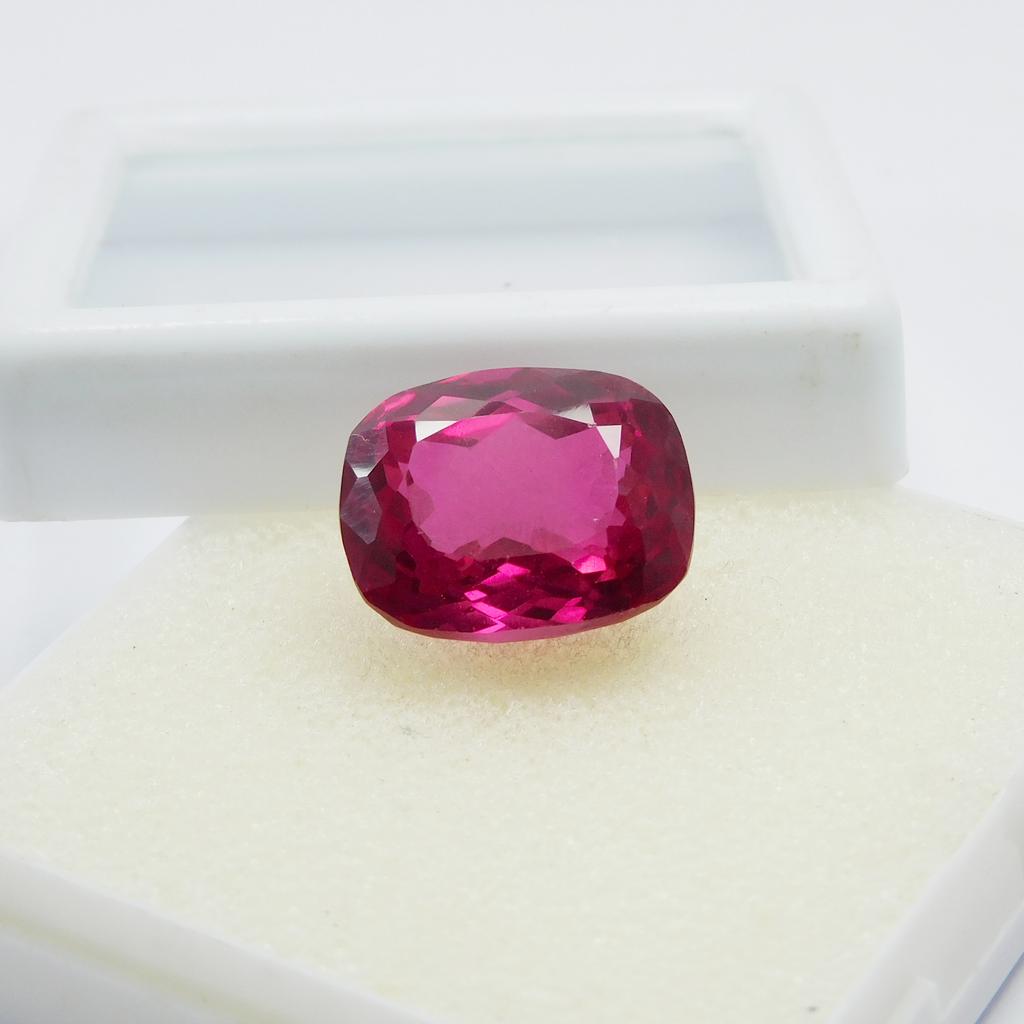 Natural Pink Ruby Loose Gemstone 15.3 Ct Cushion Cut for Ring for Jewelry Making and Gem Collections