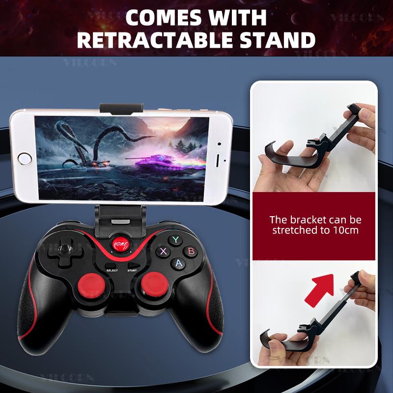 X3 Wireless Mobile Gaming Controller for IOS/Android/Tablet/PC/Switch/PS3/PS4/Steam Gamepad BT3.0 Joystick With Box Holder