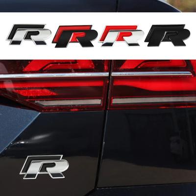 3D Metalen Auto Rline R Badge Staart Kofferbak Carrosserie Embleem Sticker Voor Polo Passat CC Golf Jetta Tiguan Beetle Sharan