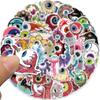 52 Horror Cartoon Eyeball Graffiti Stickers Decorate Suitcase Guitar DIY Waterproof Stickers