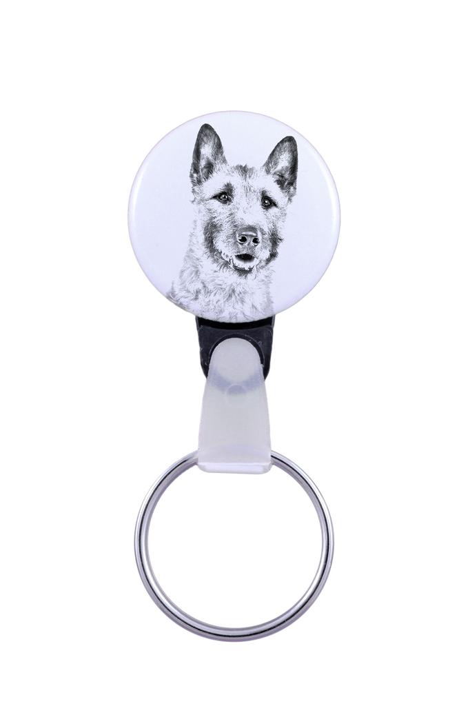 Laekenois Belgian Shepherd Dog - Keychain with a Dog Portrait, Pendant with the Brand's Own Art-Dog Graphics
