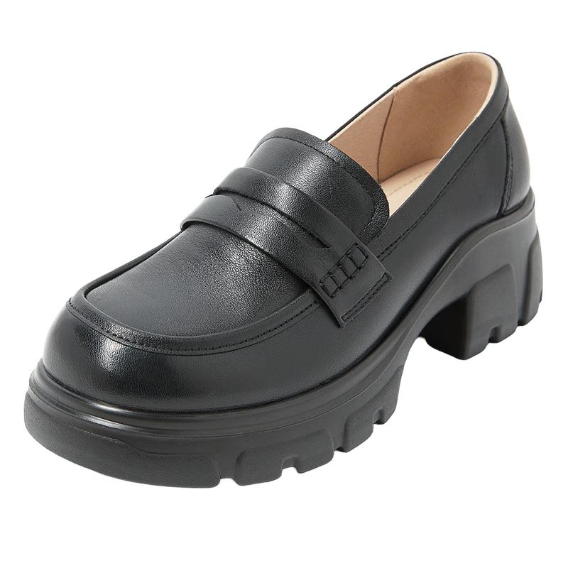 COMELY Women s Classic Retro Leather Loafers 38