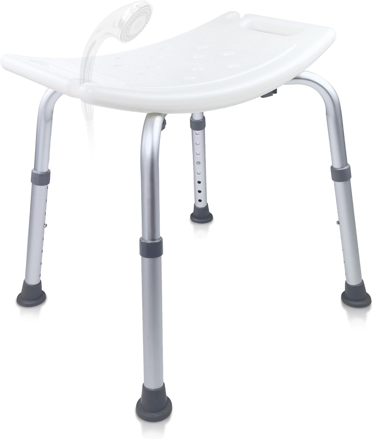 

Стул для купания Противоскользящий Стул для душа для пожилых людей, беременных женщин, для ванной, туалета, купания, регулируемый табурет из алюминиевого сплава белый