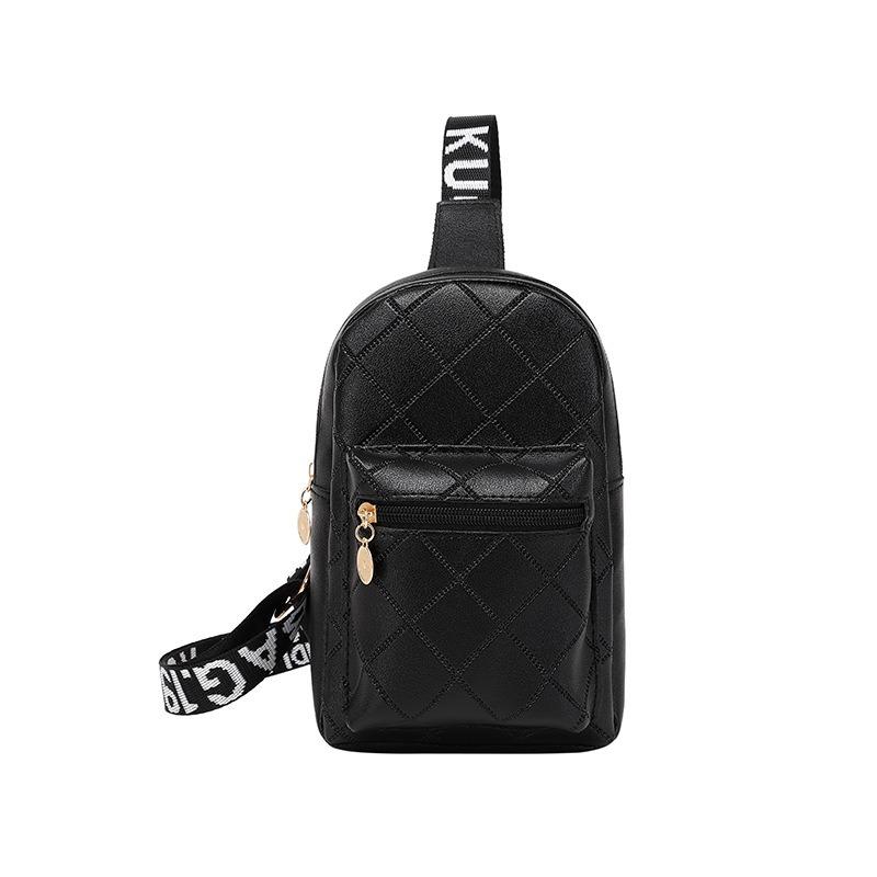 Women's Crossbody Bag Rhombus Embroidered Breast Bag Versatile Niche Women's Bag