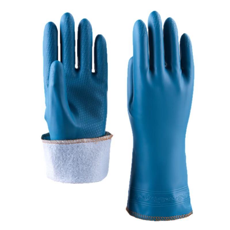 Fleece-Lined Waterproof Household Rubber Gloves